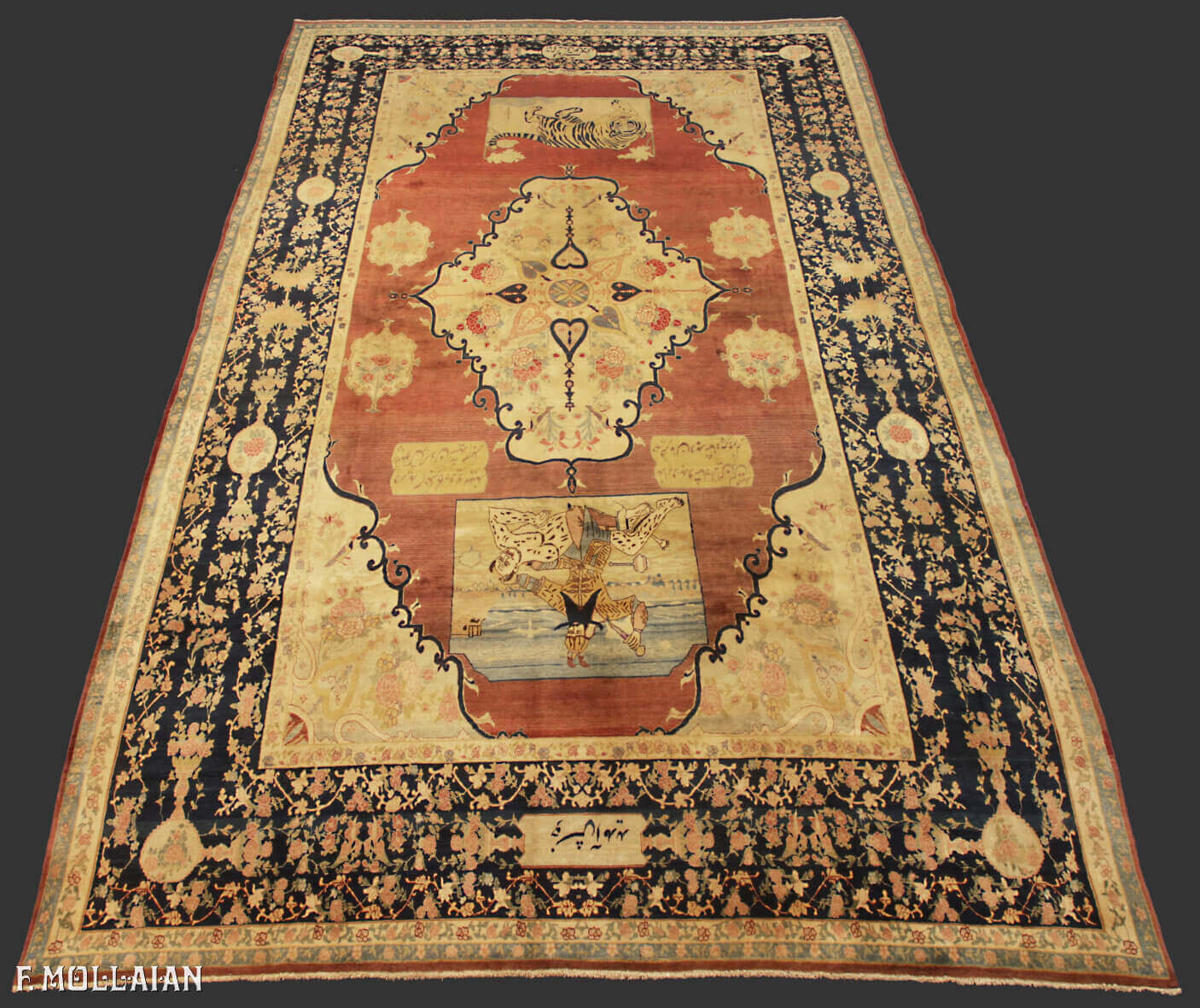 A Rare Antique Persian Kerman Carpet n°:46492135